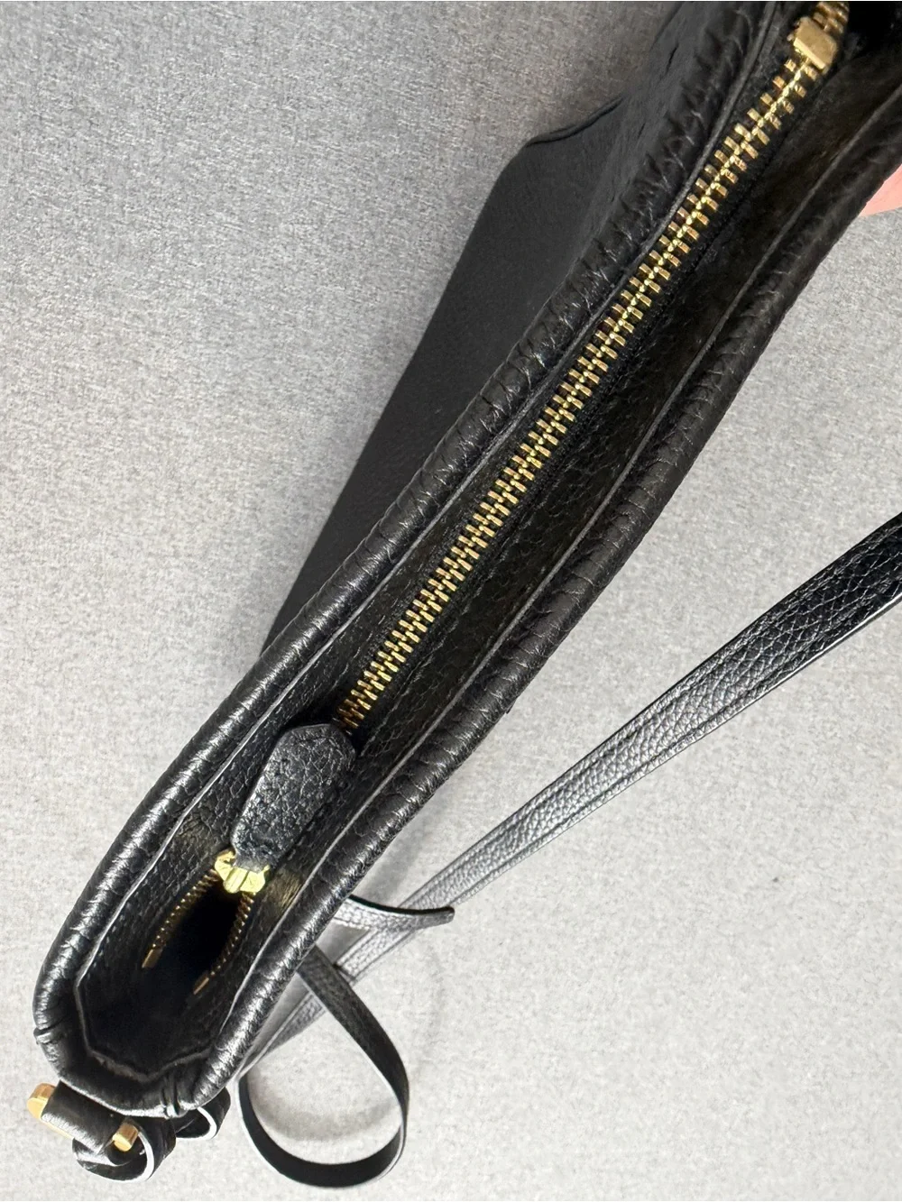 Tory Burch Black Leather Swingpack Crossbody with Tassel